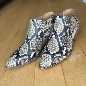 Madewell Snakeskin Chelsea Boots